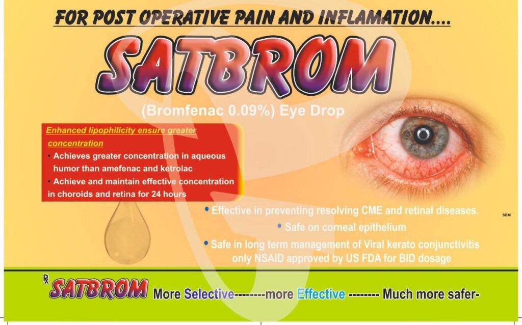 Satbrom Eye Drops Description Image.